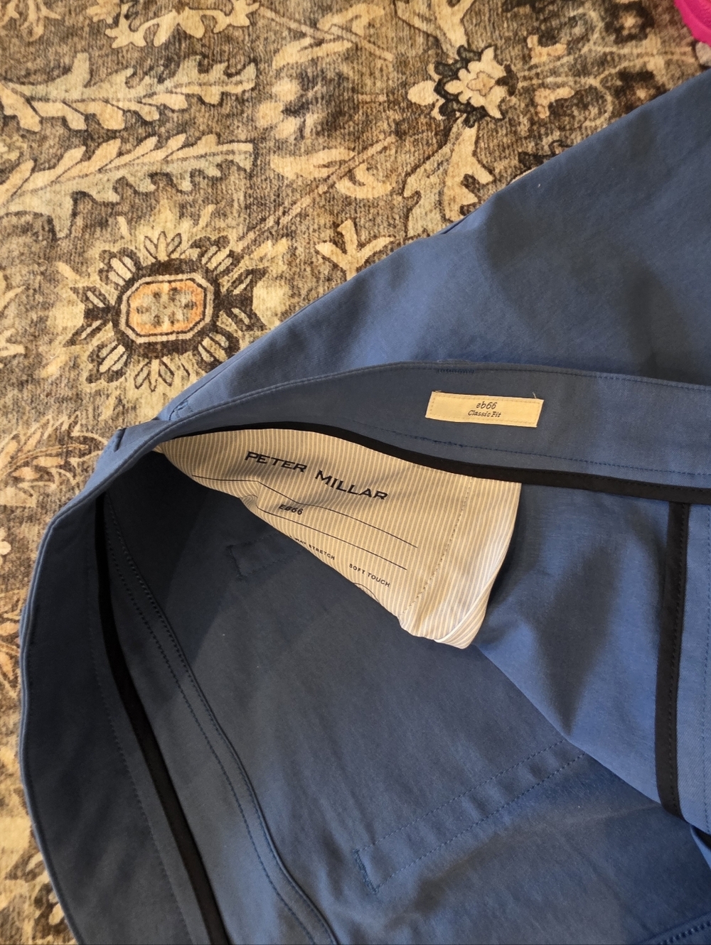 Peter Millar Men's Blue Stretch Chinos - Picture 4 of 6